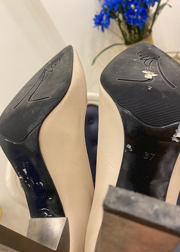 İlvi hakiki deri bej stiletto - Görsel 4