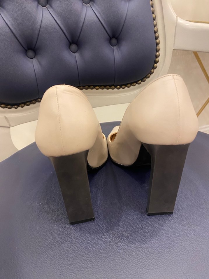 İlvi hakiki deri bej stiletto - Görsel 3