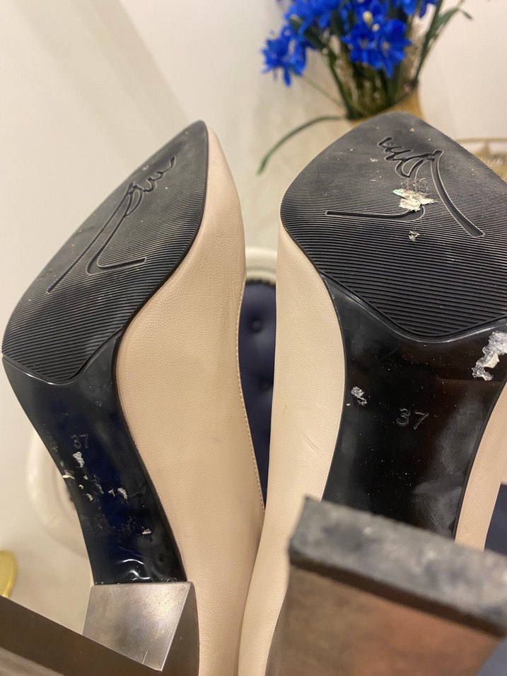 İlvi hakiki deri bej stiletto - Görsel 4