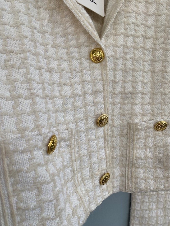 Adil ışık gold düğmeli triko takım - Görsel 2