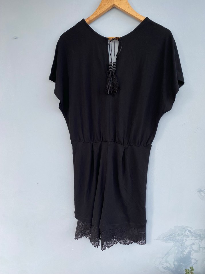 Mango dantelli şort tulum - Görsel 3