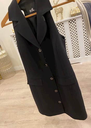 Adil ışık kolsuz önden düğmeli elbise - Görsel 6