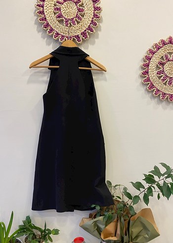 Adil ışık kolsuz önden düğmeli elbise - Görsel 5