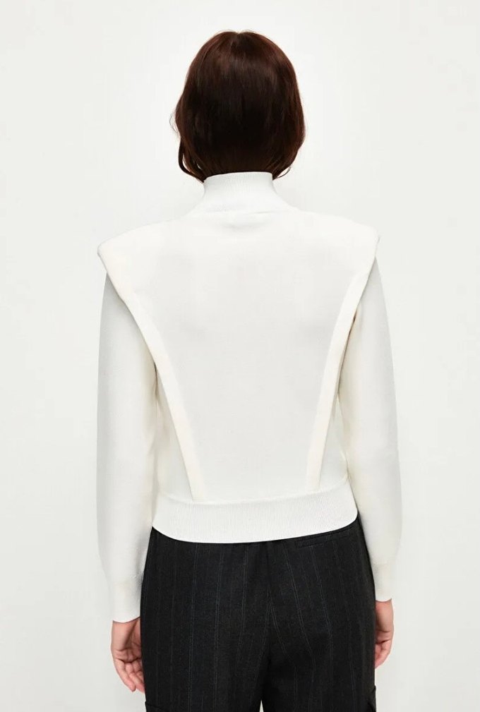 Adil ışıkYüksek Yakalı Kadın kazak - Görsel 3