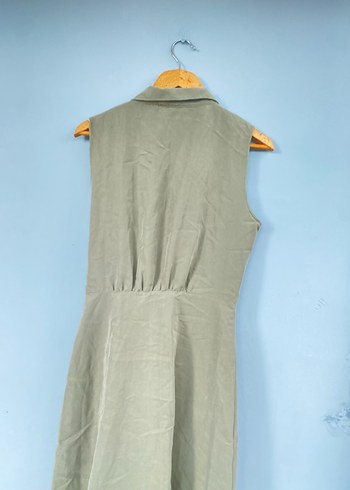 Mango tensel kumaş kruvaze elbise - Görsel 6