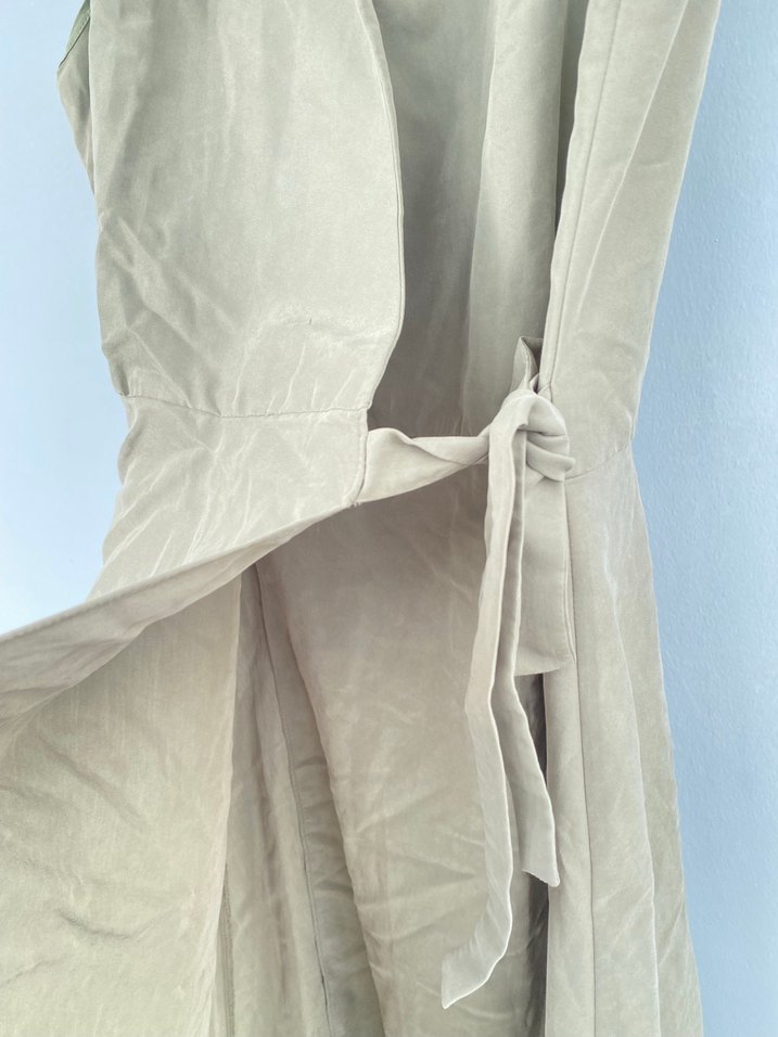 Mango tensel kumaş kruvaze elbise - Görsel 5