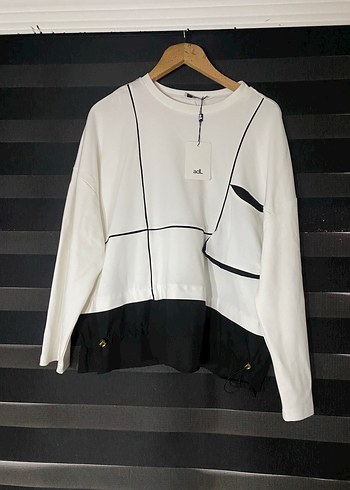 Adiş ışık bel detaylı Sweatshirt - Görsel 3