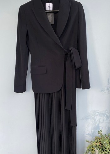 ADİL IŞIK  Pliseli Uzun Ceket Elbise - Görsel 4