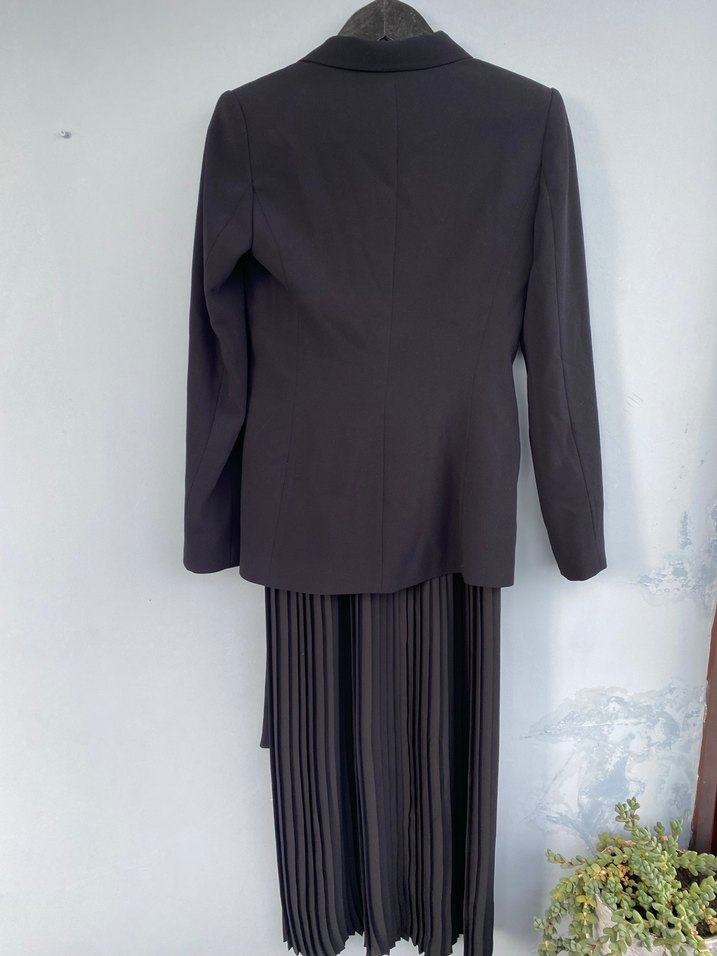 ADİL IŞIK  Pliseli Uzun Ceket Elbise - Görsel 5