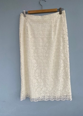 Adil ışık dantel midi etek - Görsel 5