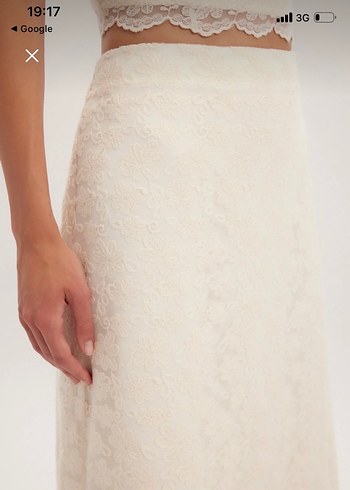 Adil ışık dantel midi etek - Görsel 2