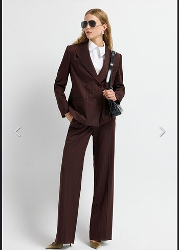 Adil ışık yünlü yeni sezon çizgili takım - Görsel 2