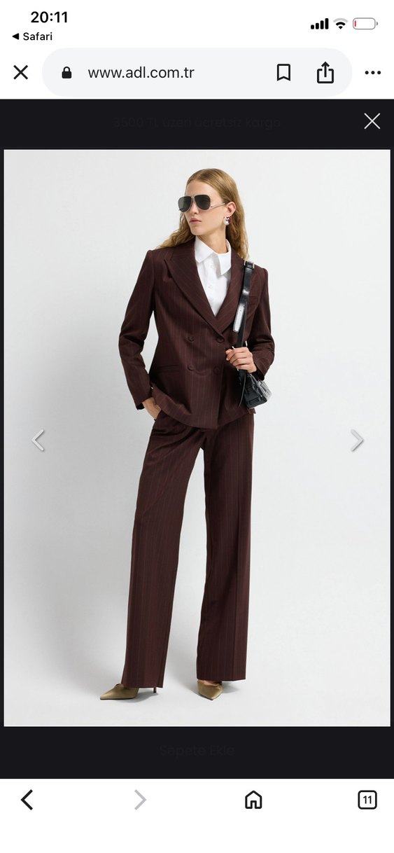 Adil ışık yünlü yeni sezon çizgili takım - Görsel 2