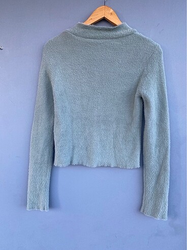 Adil ışık mint taş düğmeli hırka - Görsel 6