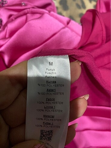 Mert aslan fuşya taşlı elbise - Görsel 6