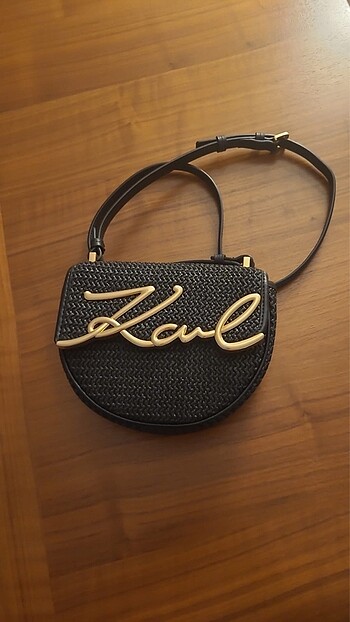 Karl Lagerfeld Karl Lagerfeld askılı hasır çanta