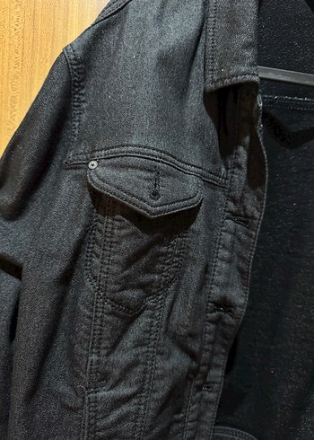 38 Beden Kadın Siyah Düğmeli Denim Ceket