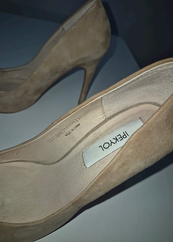 36 Beden camel Renk IPEKYOL Bej Süet Stiletto