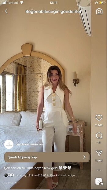 Beyaz tulum