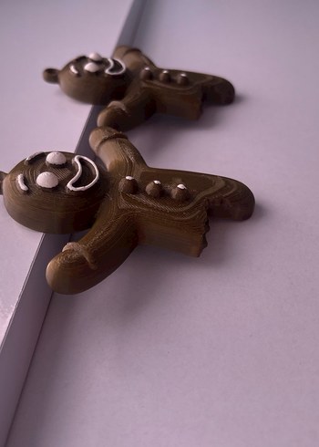 Isırılmış Zencefilli Kurabiye Adam Noel Süsü - 2li Set - Görsel 3