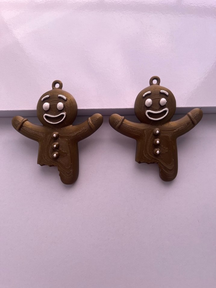 Isırılmış Zencefilli Kurabiye Adam Noel Süsü - 2li Set - Görsel 2