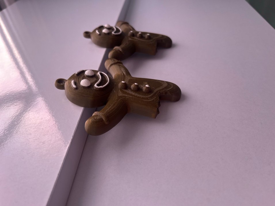 Isırılmış Zencefilli Kurabiye Adam Noel Süsü - 2li Set - Görsel 3