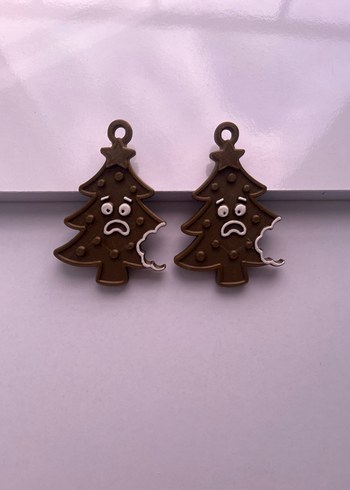 Isırılmış Üzgün Noel Ağacı Süsü - 2li Set - Görsel 2