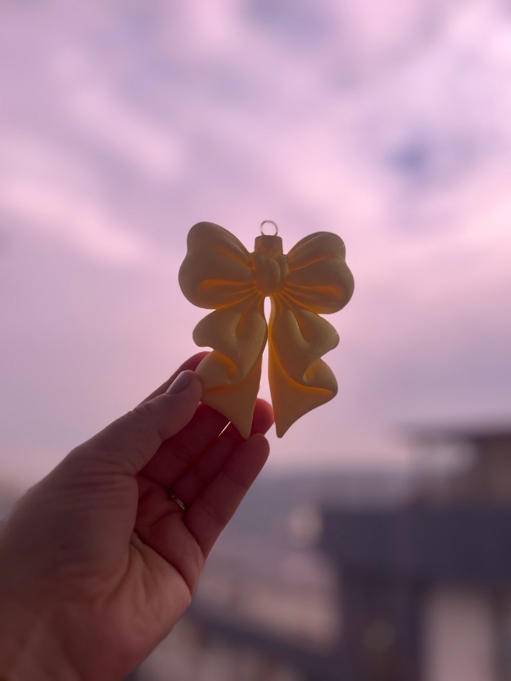 Kabarık Kurdeleli Noel Süsü  3lü Set - Görsel 2