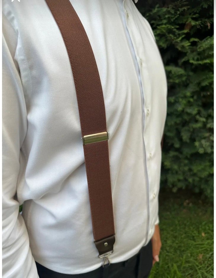 sütlü kahve kancalı Pantolon Askısı - Görsel 3