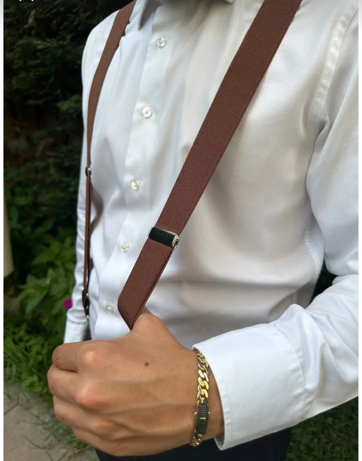 sütlü kahve kancalı Pantolon Askısı - Görsel 2