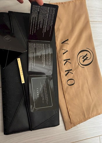 Vakko Siyah Kadın Portföy Çanta Clutch - Görsel 2