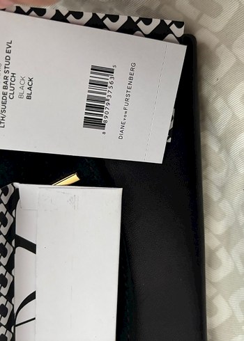 Diane Von Furstenberg Clutch Çanta Siyah - Görsel 3