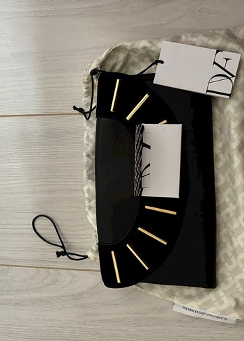 Diane Von Furstenberg Clutch Çanta Siyah - Görsel 2