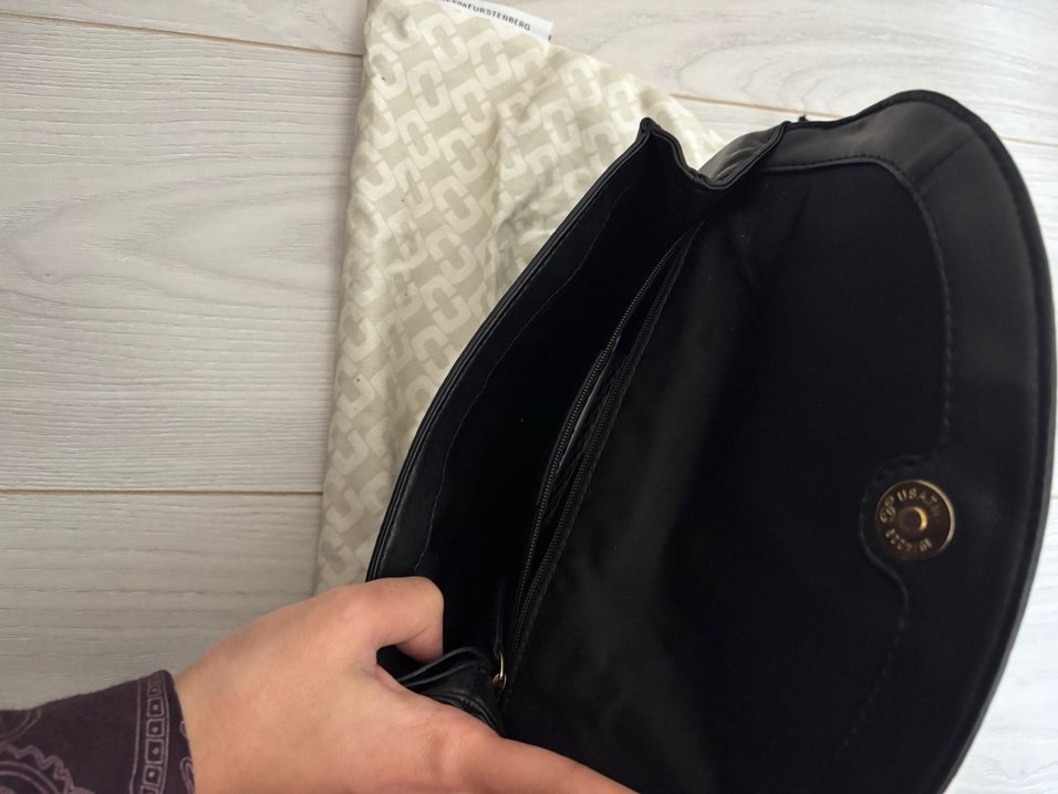 Diane Von Furstenberg Clutch Çanta Siyah - Görsel 4