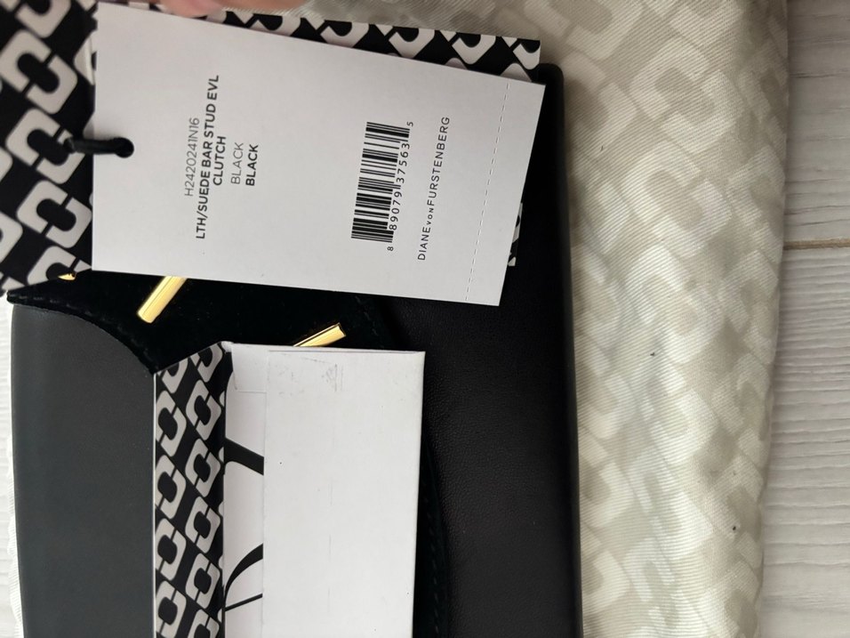 Diane Von Furstenberg Clutch Çanta Siyah - Görsel 3