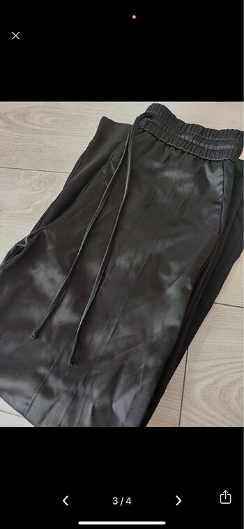 Zara Zara Saten Siyah Pantolon