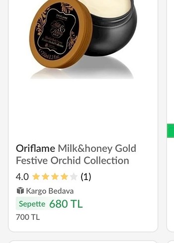 Oriflame Milk & Honey Gold Yasemin El ve Vücut Kremi - Görsel 2