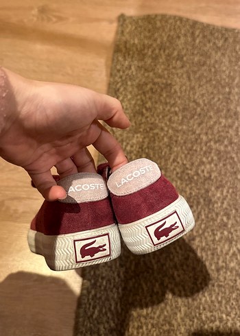 Bordo Süet Kadın Spor Ayakkabı Velcro - Görsel 2