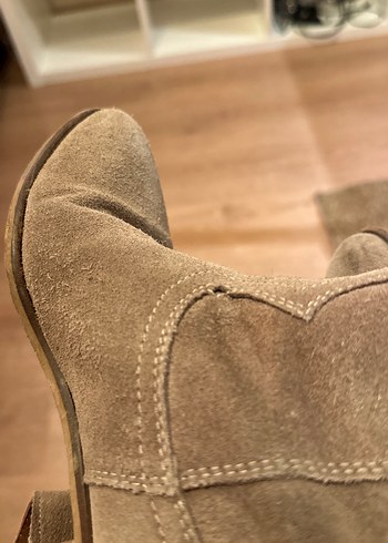 Püsküllü Süet Kadın Bot - Bej - Görsel 5