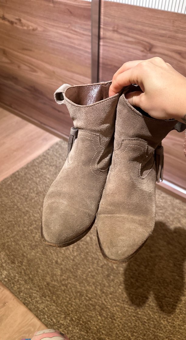 Püsküllü Süet Kadın Bot - Bej - Görsel 2