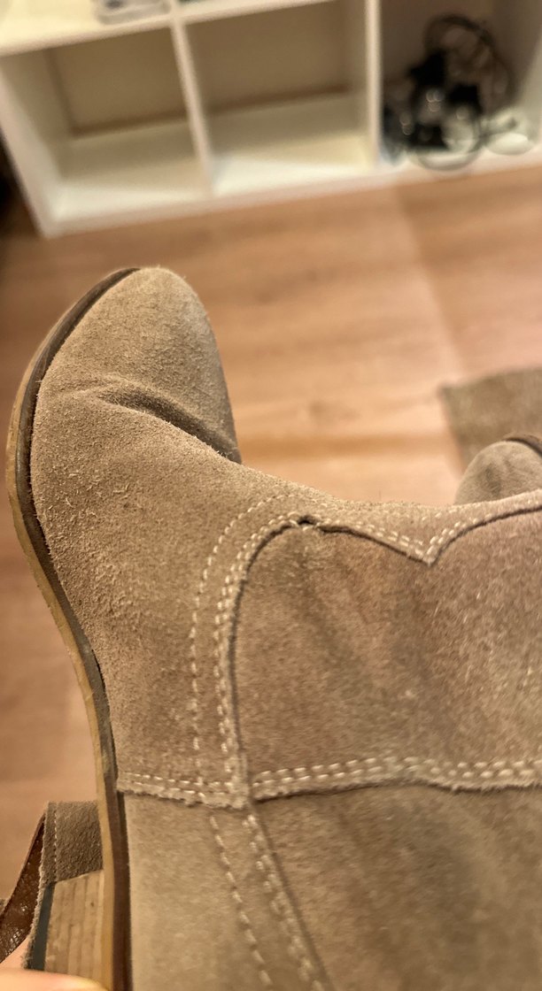 Püsküllü Süet Kadın Bot - Bej - Görsel 5