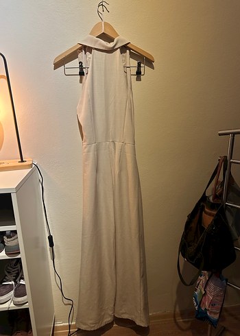 Bej Kemerli Keten Kadın Takım - Görsel 3