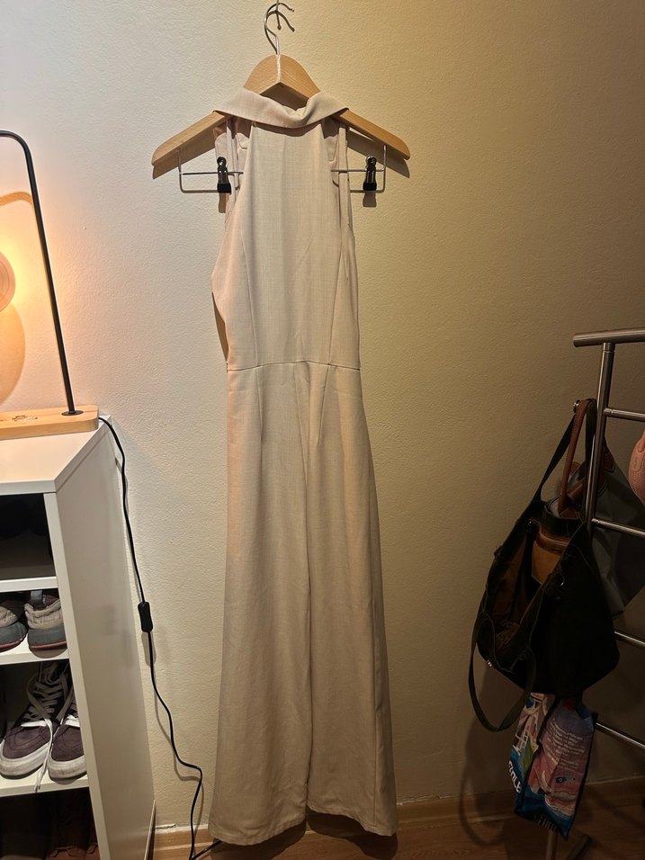 Bej Kemerli Keten Kadın Takım - Görsel 3