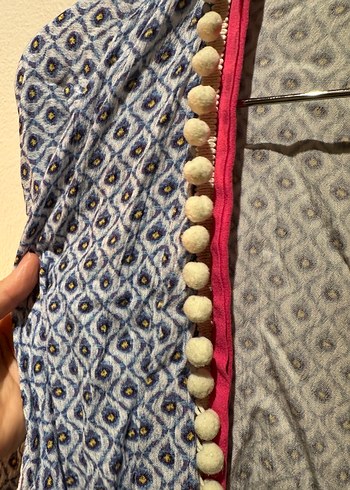 Bohem Gri Desenli Uzun Kadın Kimono - Görsel 2