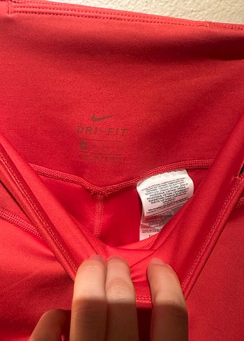 Kırmızı Kadın Spor Tayt Velcro Detaylı - Görsel 3