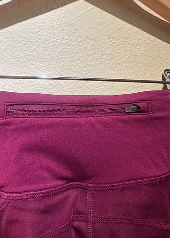 Bordo Kadın Spor Tayt Velcro Detaylı - Görsel 7