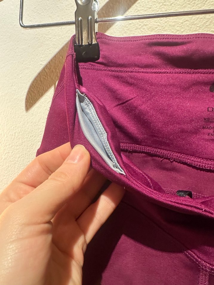 Bordo Kadın Spor Tayt Velcro Detaylı - Görsel 3