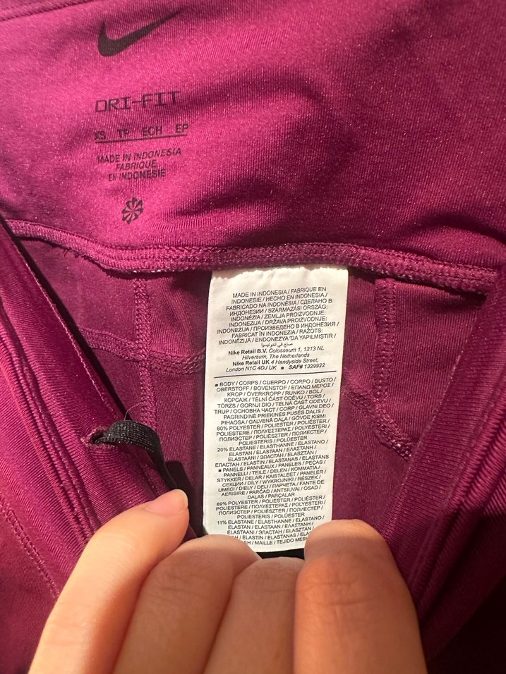 Bordo Kadın Spor Tayt Velcro Detaylı - Görsel 4