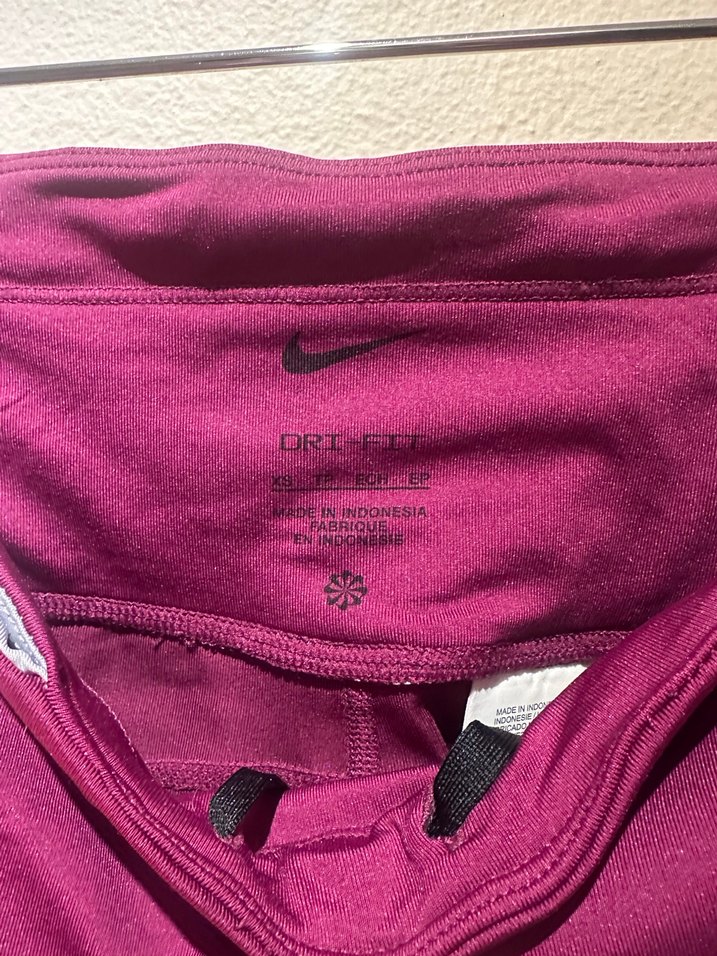 Bordo Kadın Spor Tayt Velcro Detaylı - Görsel 2