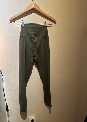 Kemer Detaylı Haki Spor Tayt - Görsel 5